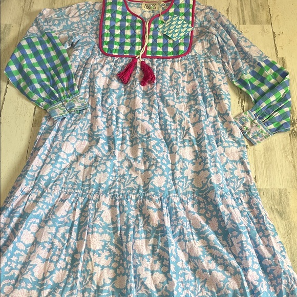 SZ Block Print Dress Size Medium. NWT - Picture 2 of 11